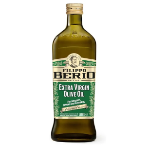 Filippo Berio Extra Virgin Olive Oil Glass Bottle 1L - Ideal for Dressings, Dipping & Flavouring