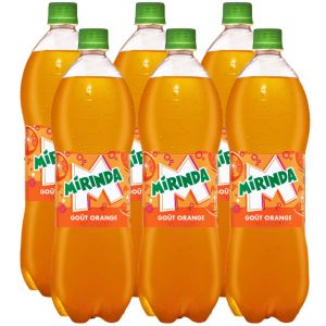 Mirinda Orange Drink 1.5L Bottle - Pack of 6 - Orange Flavour Soft Drink, Best Before: 31/01/2026