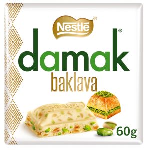 Nestle Damak Baklava White Chocolate With Pistachio 60g x 6 - Best Before:26.06.2026