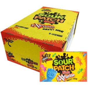 Sour Patch Kids Extreme Sour Then Sweet Theater Box 3.5oz (Pack of 12)