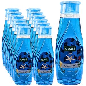 KOMILI Energy Shower Gel - Pack of 12 x 500ml , Dermatologically Tested