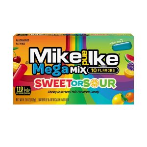 Mike and Ike Mega Mix 10 Flavors Sweet Or Sour Candy 120g (Pack of 12)