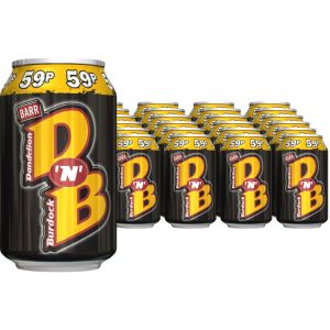 Barr Sparkling Dandelion and Burdock Flavour Soft Drink with Sweeteners PMP 330ml x 24