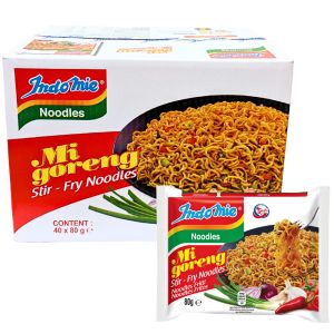 Indomie Mi Goreng Stir-Fry Noodles - Pack of 40 x 80g, Quick & Easy Meal  Food