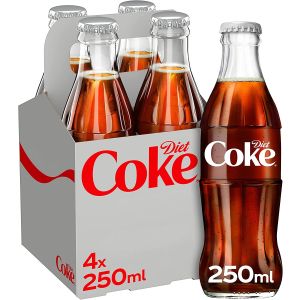 Diet Coke Glass (6x4pk) 250ml x 24 BBE 31/07/23