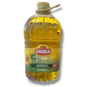 Sagra Sunflower Oil 85% Blended With 15% Extra Virgin Olive Oil 5L