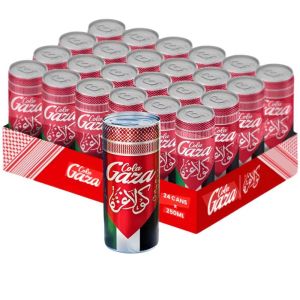 Gaza Cola Soft Drink – 24 x 250ml Cans – Refreshing Carbonated Cola Beverage
