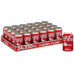 Coca-Cola Cherry Float - Pack of 24 x 330ml - Sparkling Cherry and Vanilla Flavor Drink