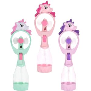Unicorn Spray Mist Fan with Water Spray Pack of 1, Personal Fan with Battery Operated (Battery not included ), Assorted