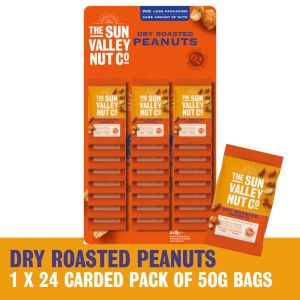 The Sun Valley Dry Roasted Peanut Carded 50g x 24 BBE Apr 2023