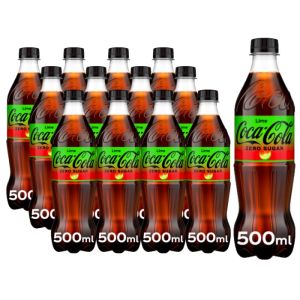 Coca Cola Lime Zero Sugar, Pack of 12 x 500 - Refreshing Lime Twist - Best Before: 31/8/2026