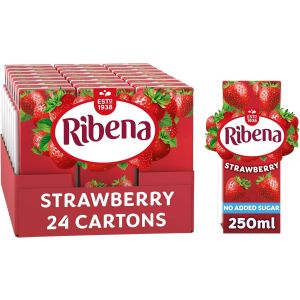 Ribena Strawberry No added Sugar 250ML x24