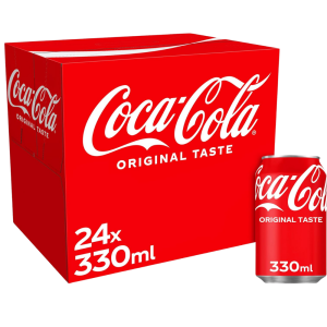 Coca-Cola Original Multipack - Pack of 24 × 330ml Cans – Sparkling Soft Drink