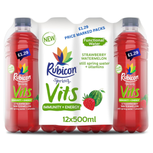 Rubicon Spring Vits Strawberry Watermelon Still Vitamin Water PMP 500ml x 12