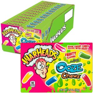 Warheads Sour Ooze Chewz Theater Box 3.5oz (99g) - Pack of 12