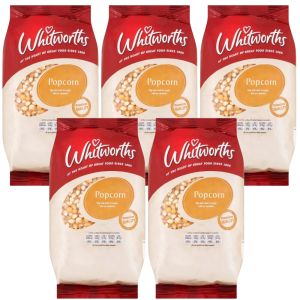 Whitworths Popcorn 500g x 5 - Pop and coat in sugar, salt or caramel Snack Crispy Crunchy - Best Before: Aug 2025