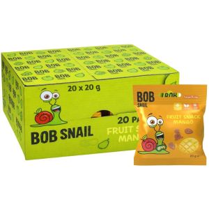 Bob Snail Mango Fruit Snack - Pack of 20 x 20g - Just Fruit, No Added Sugar