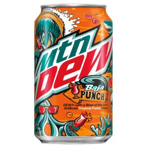 Mountain Dew Baja Tropical Punch  355ml x 12