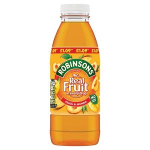 Robinsons Real Fruit Peach & Mango PMP 12 x 500 ML