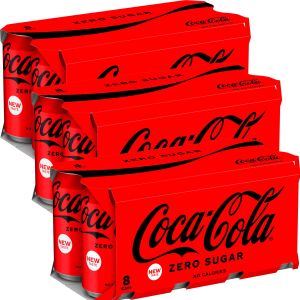 Zero Coke Can (3 x 8pk) 330ml x 24 BBE 30/11/2023