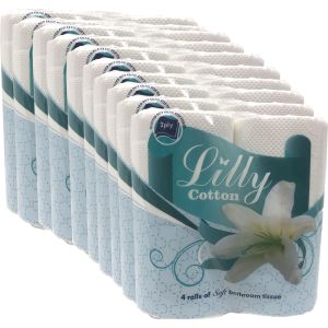 2ply Lilly Cotton Toilet Roll (10x 4pk) 40pk