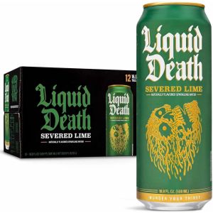 Liquid Death Severed Lime Sparkling Water Cans 500ml x 12