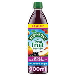Robinsons Apple & Blackcurrant No Added Sugar PMP 12 x 900ml