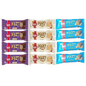 12x Nestle 1927 Wafers Mix Pack: x4 Dark Chocolate, White Chocolate and Milk Chocolate
