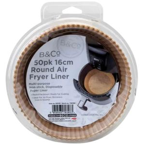 Air Fryer Liners, Round - 50pcs (16cm, Non-Stick & Disposable) - B&CO