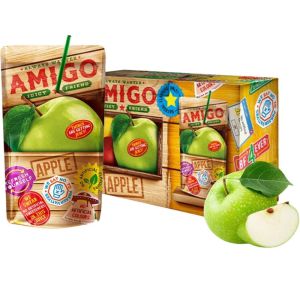Amigo Apple Fruit Drink 200ml - Pack of 8 - No Artificial Flavors & Colors - Refreshing Drink