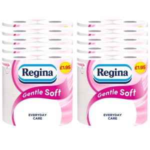 Regina Gentle Soft 3 Ply Toilet Tissue PMP - 10 x 4 Rolls (40Rolls) - Everyday Care
