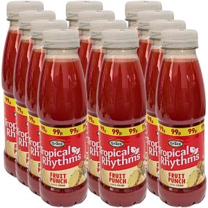 Grace Tropical Rhythms Fruit Punch PMP - Pack of 12 x 330ml, Flavoured Drink