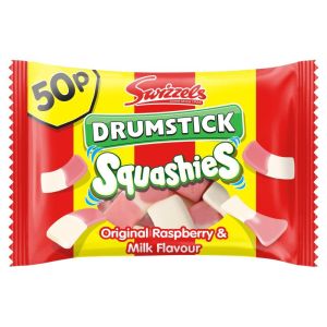 Swizzels Drumstick Squashies Original Raspberry & Milk PM50p 45g x 24