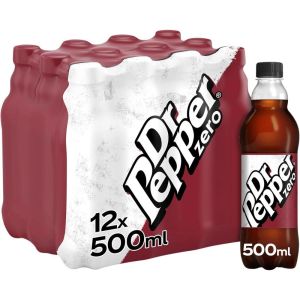 Zero Dr Pepper 500ml x12 , Best Before: 28/02/2026