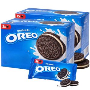 OREO Original Cocoa Biscuit With Vanilla Flavor Filling 210g - 17.5g x 24 (2 x 12 Packs) - Creamy Vanilla Cocoa Treats - Best Before 3/8/2026