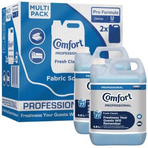 Comfort Professional Fresh Classic Fabric Softener 154 Washes (2 x 77 Washes) - Pack of 2 x 4.8L Multi Pack - For Long Lasting