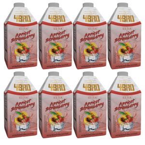 4BRO Ice Tea Apricot-Strawberry 500mlx8 Best Before 25/07/2024