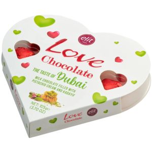 Elit Dubai Love Chocolate 105g Milk Chocolate Filled with Pistachio Cream and Kadayif