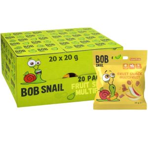 Bob Snail Multifruit Fruit Snack - Pack of 20 x 20g - Just Fruit, No Added Sugar