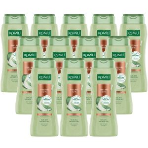 KOMILI Feeling Spa Soft Peeling Zen Sage Shower Gel 500ml x 12 Pentavitin intense hydration, Gently removes dead skin cells without scratching the skin