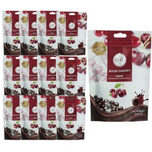 ELIT Dark Chocolate Covered Sour Cherry Draje 125g x 12