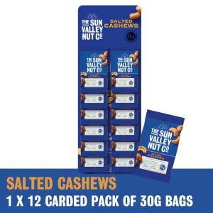 The Sun Valley Salted Cashews Carded 30g x 12 BBE Apr 2023