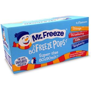 Mr Freeze Super size freeze pops  4 Flavours 80 x 90ml