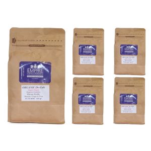Empire Freshly Roasted Organic De-Cafe Coffee Grind 250G x5