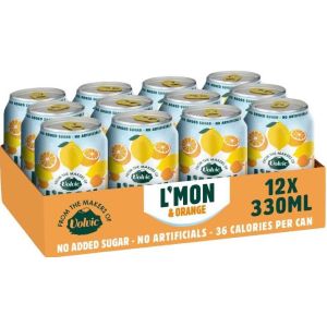 Volvic L'mon & Orange Sparkling Citrus Drink 330ml x 12