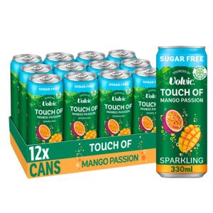 Volvic Touch of Mango Passion Sparkling Sugar Free Water 330ml x 12