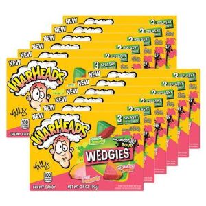Warheads Uncomfortably Sour Wedgies Chewy Candy Box 3.5oz (Pack of 12)