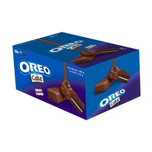 Oreo Chocolate Cake Bars 12 x 24g, Cocoa Cake with Vanilla Filling, Chocolate Covered