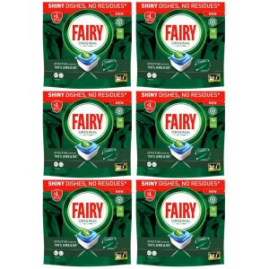 Fairy Original All-in-One Dishwasher Capsules 84 Tablets (6 x 14 Pack) x 189g - Shiny Dishes, No Residues