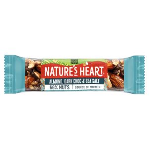 Nature's Heart Almond, Dark Choc & Sea Salt 35g x 12 BBE 01/2023